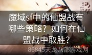 魔域sf中的仙盟战有哪些策略？如何在仙盟战中取胜？