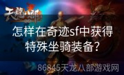 怎样在奇迹sf中获得特殊坐骑装备？