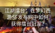 江湖擂台：在梦幻西游SF发布网中如何获得擂台冠军？
