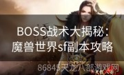 BOSS战术大揭秘：魔兽世界sf副本攻略