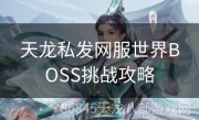 天龙私发网服世界BOSS挑战攻略