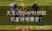 天龙sf的VIP特权如何更好地享受？