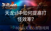 天龙sf中如何提高打怪效率？